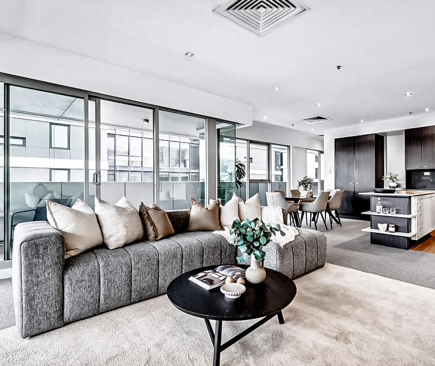Property Styling_South Yarra_Living + Kitchen + Dining + Outdoor 1